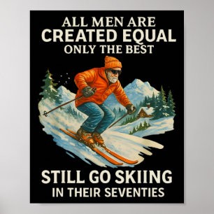 Cadeaus voor 70e verjaardag Skiloper Man 70 jaar o Poster