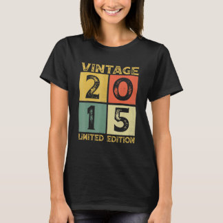Cadeaus voor 8-jarigen Vintage 2015 Limitie Editie T-shirt
