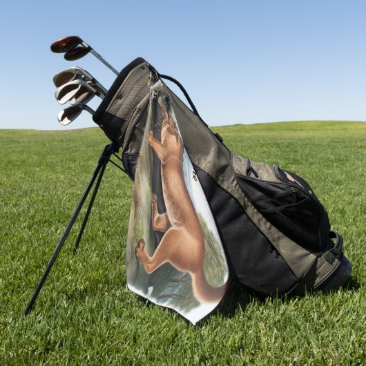 Cadeaus voor aangepaste cougar-jachtcampagne golfhanddoek (Groen)