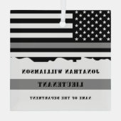 Cadeaus voor aangepaste thin-line correctiefunctio glas ornament (Achterkant)