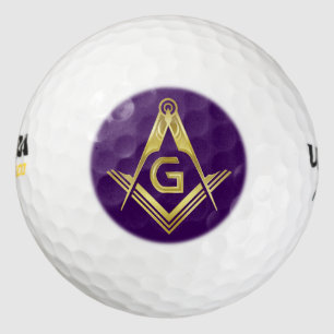 Cadeaus voor aangepaste vrijdagen Masonic Golf B Golfballen