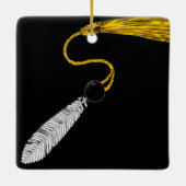 Cadeaus voor afstuderen geavanceerde graden keramisch ornament (Achterkant)