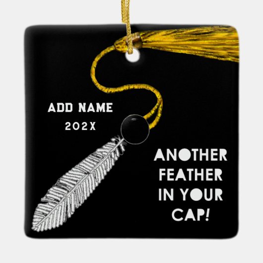 Cadeaus voor afstuderen geavanceerde graden keramisch ornament (Voorkant)