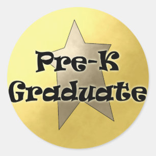 Cadeaus voor Afstuderen vóór K Ronde Sticker