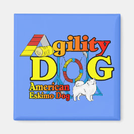 Cadeaus voor American Eskimo Dog Agility Magneet
