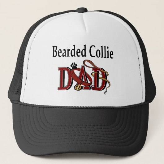 Cadeaus voor baardcollie vaders trucker pet (Voorkant)