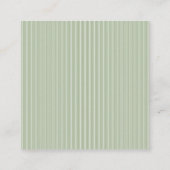 Cadeaus voor Baby Sage Green Online QR Code Regist Informatiekaartje (Achterkant)