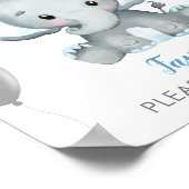 Cadeaus voor babyfeestje met waterverf olifant jon poster (Hoek)