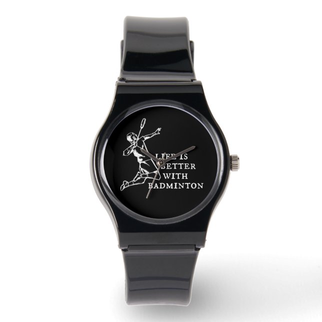 Cadeaus voor badmintonspeler horloge (Voorkant)