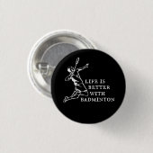 Cadeaus voor badmintonspeler ronde button 3,2 cm (Voorkant /achterkant)
