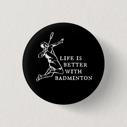Cadeaus voor badmintonspeler ronde button 3,2 cm (Voorkant)