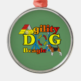 Cadeaus voor Beagle Agility Metalen Ornament