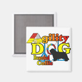 Cadeaus voor Bearded Collie Agility Magneet (Voorkant / Achterkant)