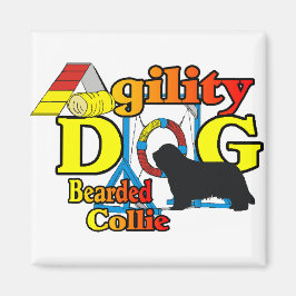 Cadeaus voor Bearded Collie Agility Magneet