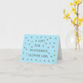 Cadeaus voor Bloemenmeisje Confetti en Lettering Kaart (Gele Bloem)