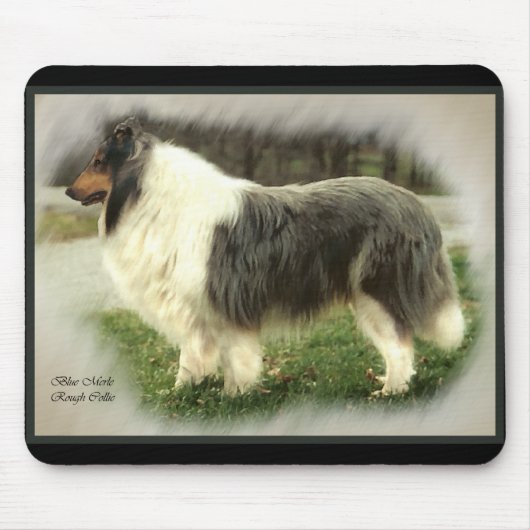Cadeaus voor Blue Merle Rough Collie Muismat (Voorkant)