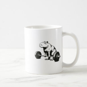 Cadeaus voor Bodybuilding Capybara Gewichtheffen F Koffiemok