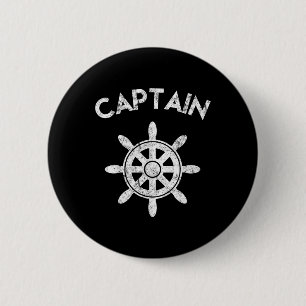 Cadeau's voor bootkapitein wiel zeilboot varen zei ronde button 5,7 cm
