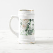 Cadeaus voor Bruidsmeisjes Witte Rozen Thema Geper Bierpul (Links)