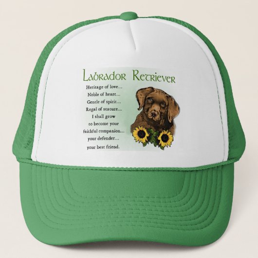 Cadeaus voor Chocolade Labrador Retriever Puppy Trucker Pet (Voorkant)