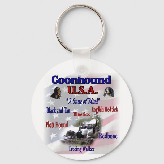 Cadeaus voor Coonhound-liefhebbers Sleutelhanger (Voorkant)