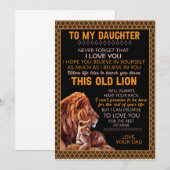 Cadeaus voor Dochter | Brief aan mijn dochter van  Kaart (Voorkant / Achterkant)