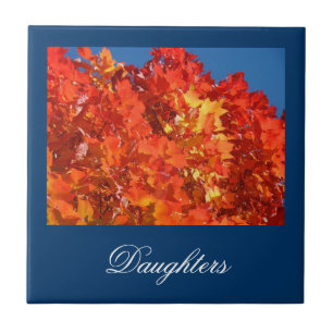 Cadeaus voor dochters Tegels Kunst Oranje Herfstbl Tegeltje