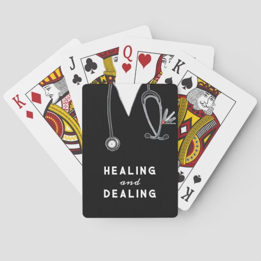 Cadeau's voor dokters pokerkaarten (Achterkant)