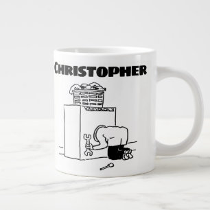 Cadeaus voor een hersteller van een wasmachine met grote koffiekop