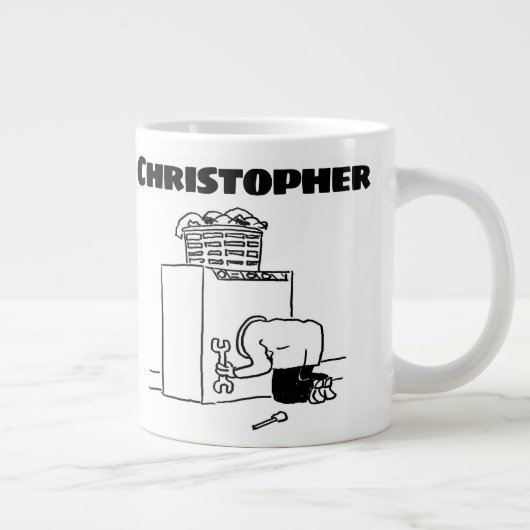 Cadeaus voor een hersteller van een wasmachine met grote koffiekop (Rechts)