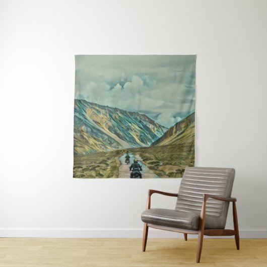 Cadeaus voor een motorrijder wandkleed (In situ)