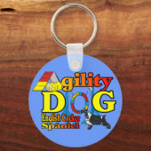 Cadeaus voor Engelse Cocker Spaniel Agility Sleutelhanger (Voorkant)