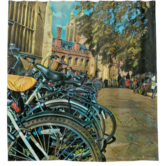 cadeaus voor fietsen douchegordijn (Voorkant)