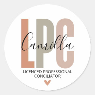 Cadeaus voor Gecertificeerd Professionele Counselo Ronde Sticker