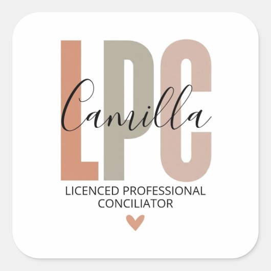 Cadeaus voor Gecertificeerd Professionele Counselo Vierkante Sticker (Voorkant)
