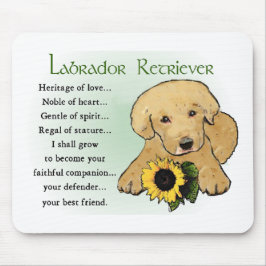 Cadeaus voor gele labrador retriever puppy's muismat