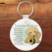 Cadeaus voor gele labrador retriever puppy's sleutelhanger (Voorkant)