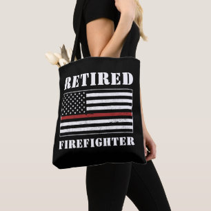 Cadeaus voor gepensioneerde brandweerman dunne rod tote bag