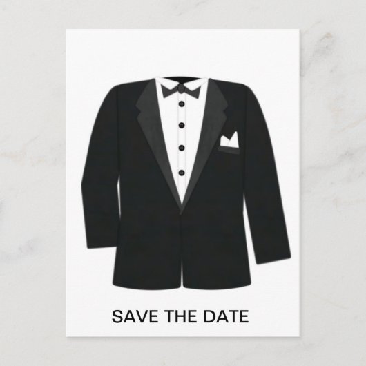 CADEAUS VOOR GROOM'S OF BLACK STROPDAS EVENEMENTEN AANKONDIGINGSKAART (Voorkant)