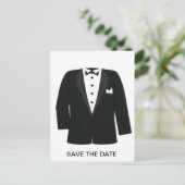 CADEAUS VOOR GROOM'S OF BLACK STROPDAS EVENEMENTEN AANKONDIGINGSKAART (Staand voorkant)