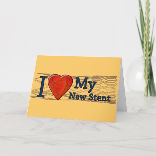 Cadeaus voor hartinugwinning | Stent T-shirts Kaart (Voorkant)