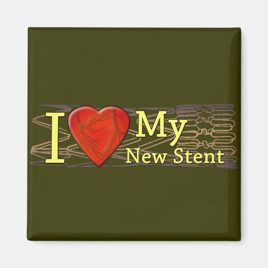 Cadeaus voor hartinugwinning | Stent T-shirts Magneet (Voorkant)