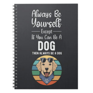 Cadeaus voor honden met humoristische typografie notitieboek