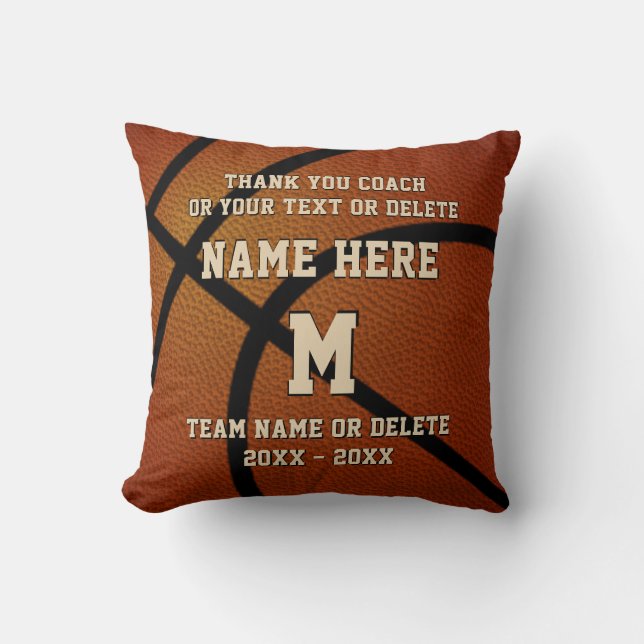 Cadeaus voor je basketbalcoach, basketbal kussen (Voorkant)
