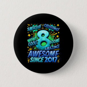 Cadeaus voor jongens van 8 jaar 8e verjaardag jong ronde button 5,7 cm