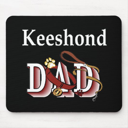 Cadeaus voor Keeshond vaders Muismat (Voorkant)