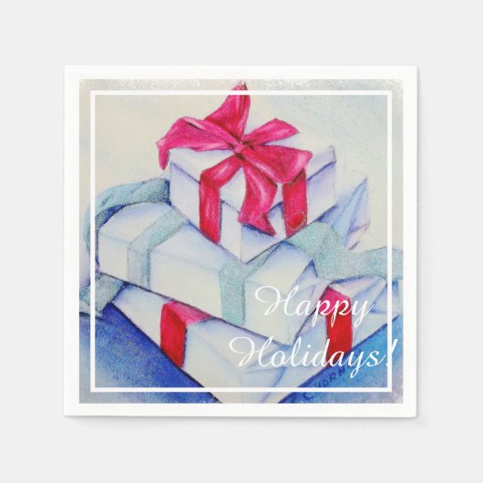 Cadeaus voor kerstfeest servet (Voorkant)