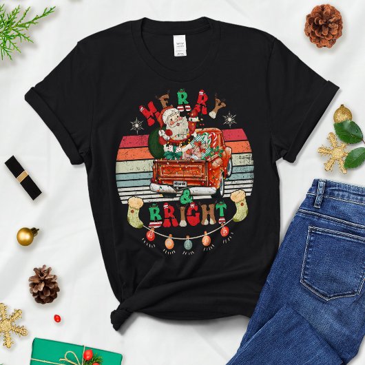 Cadeaus voor kerstT-shirt, Merry en Bright T-shirt