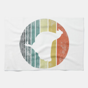 Cadeaus voor kippenliefhebbers Grappige boer Retro Theedoek