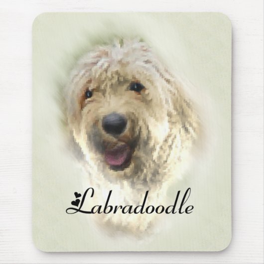 Cadeaus voor Labradoodle-liefhebbers Muismat (Voorkant)